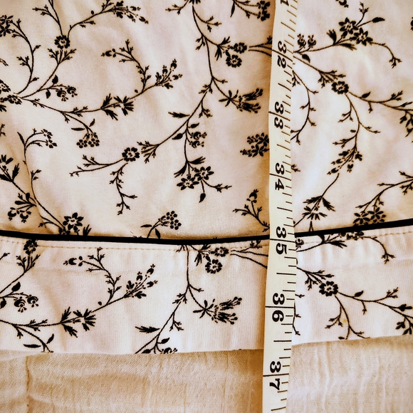 Black & White Floral Charter Club Cotton Blend Pajamas Monogram C Two Piece XL - Picture 3 of 16